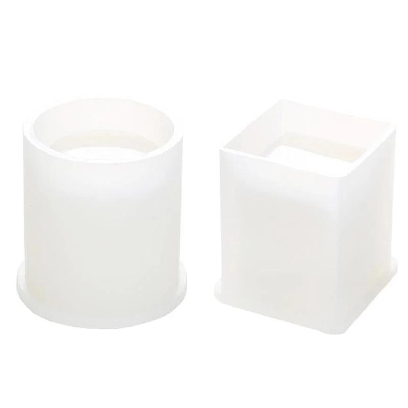 2pcs/set New Transparent Silicone Mould Dried Flower Resin Decorative Craft DIY Storage Pen Holder Mold  Resin Molds for Jewelry