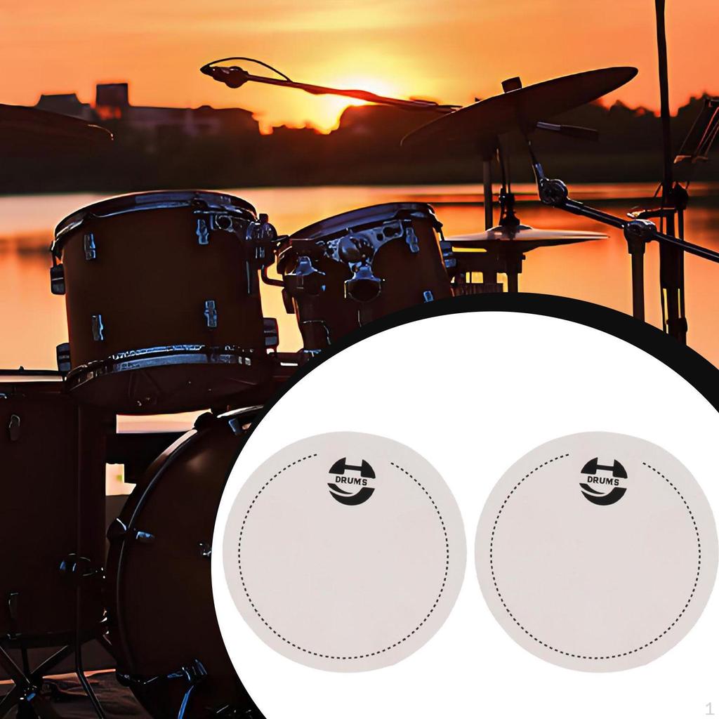 2 x Drum Single Pedal Self Sticky Professional Dia 2.6inch Accessories for Bass Heads Drumhead