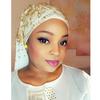 Premium Chiffon Hijabs Scarf Shimmer Gold Glitters Beads Hijab for Muslim Woman Head Scarf Shawl Wrap Lightweight