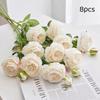 Artificial Silk Peonies Bouquet 4/8Pcs Non-Fade Fake Flowers for Wedding Outdoor Yard Home Party Decoration