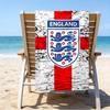 EnglFootball Crest Beach Towel - Soft, Absorbent Microfiber, Lightweight, Ideal for The Beach, Parties, Travel, Camping fan gifts