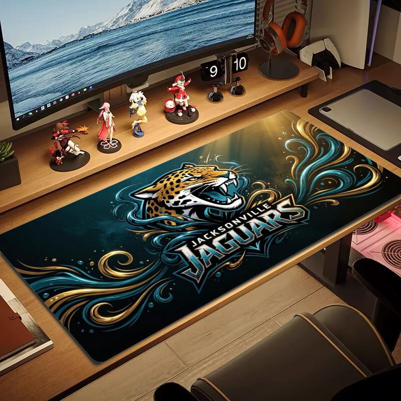 Jacksonville Jaguar Mouse Pad Large Gaming Table Cushion Nonslip Laptop Tablet Big Mousepad Xxl Mat Mini Pc Playmat With Lock Edge