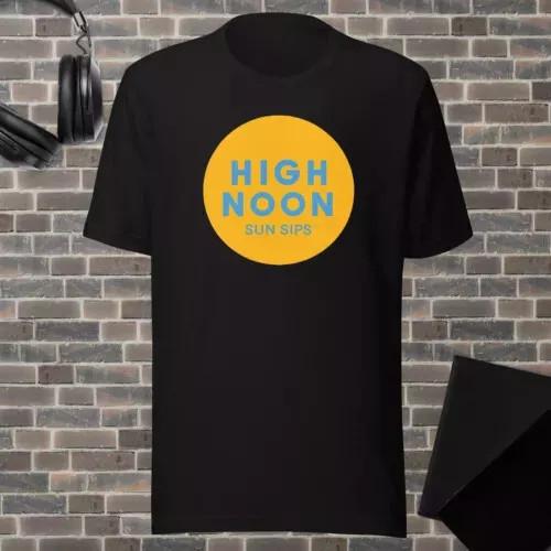 

High Noon Sun Sips Vodka Seltzer Blue Yellow TShirt Bar Bartender Unisex t-sh... Unisex T-Shirt S
