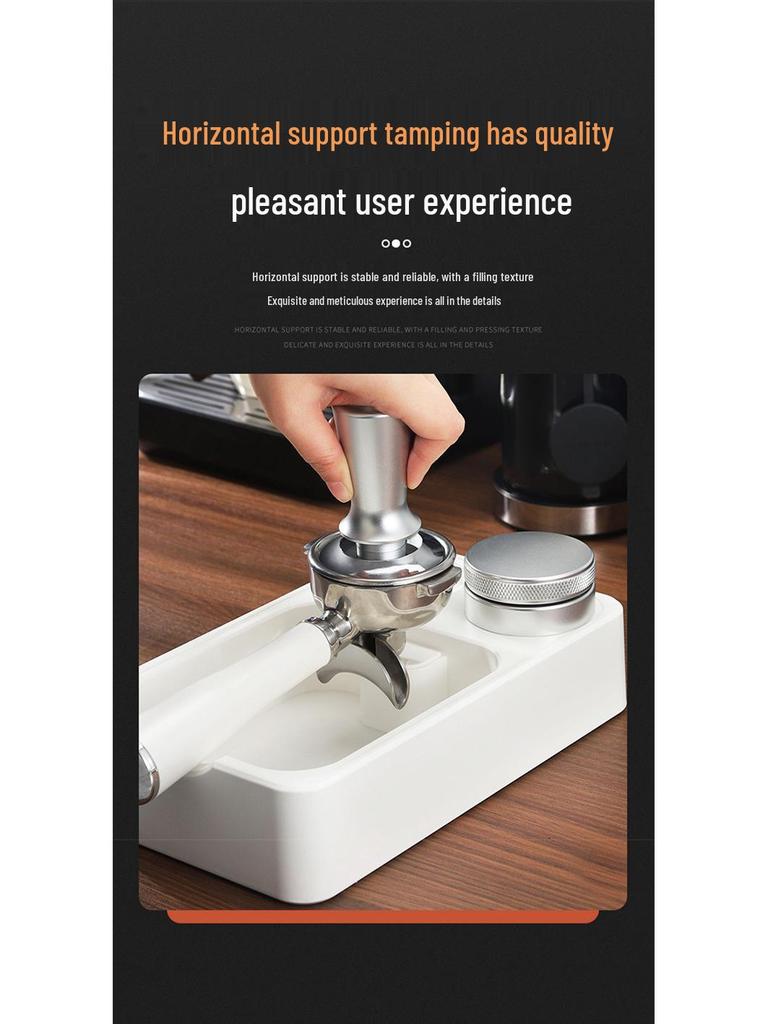 Multifunktionale Kaffeestation: Tamperbasis & Utensilienaufbewahrung