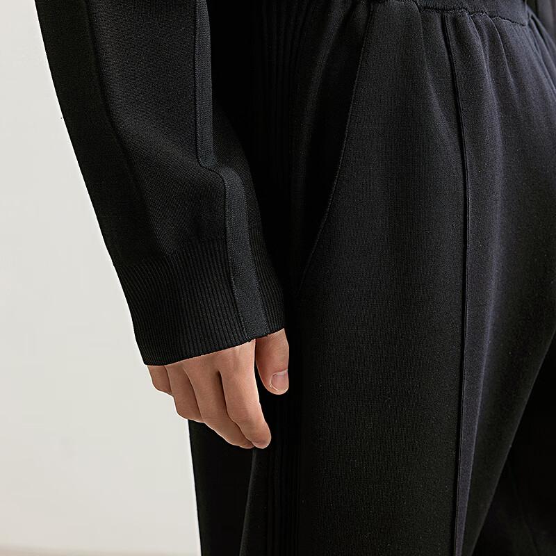 CROQUIS Men's 2025 Spring Loose Tapered Cropped Knit Pants