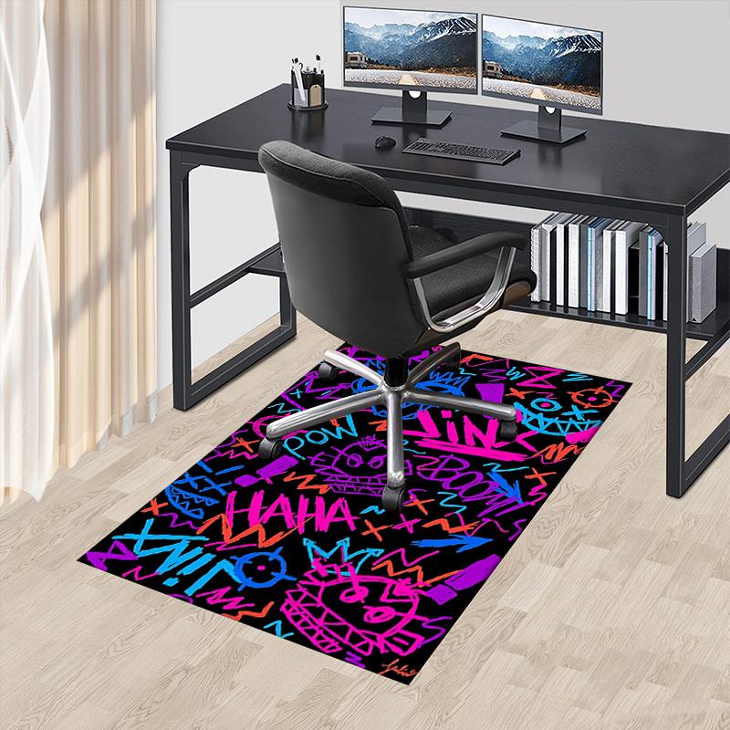 

Jinx Vibrant Graffiti Office Chair Mat: Colorful Home Decor , Office Rug , Gift for Any Room.122340a 60cm by 90cm