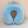 Portable Memory Foam U-shaped Travel Neck Pillow - Crystal Velvet Office & Airplane Nap Support