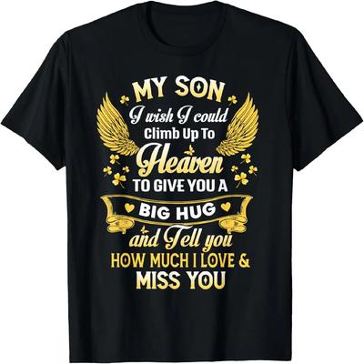 Happy Heavenly Birthday To Son In Heaven, Lost Son Memorial T-Shirt