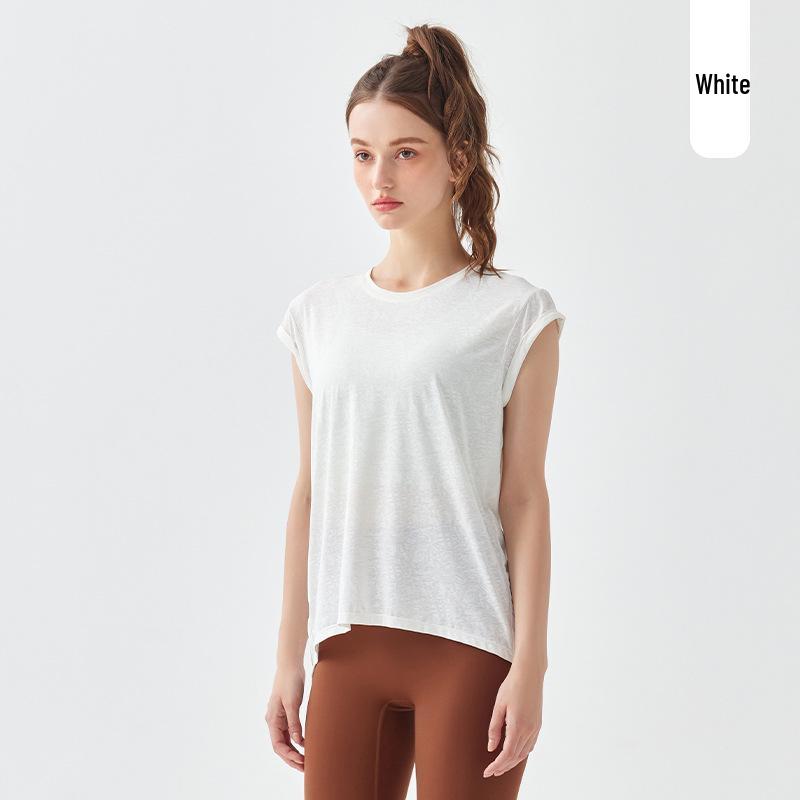 

Женский быстросохнущий влагоотводящий топ для йоги с коротким рукавом L