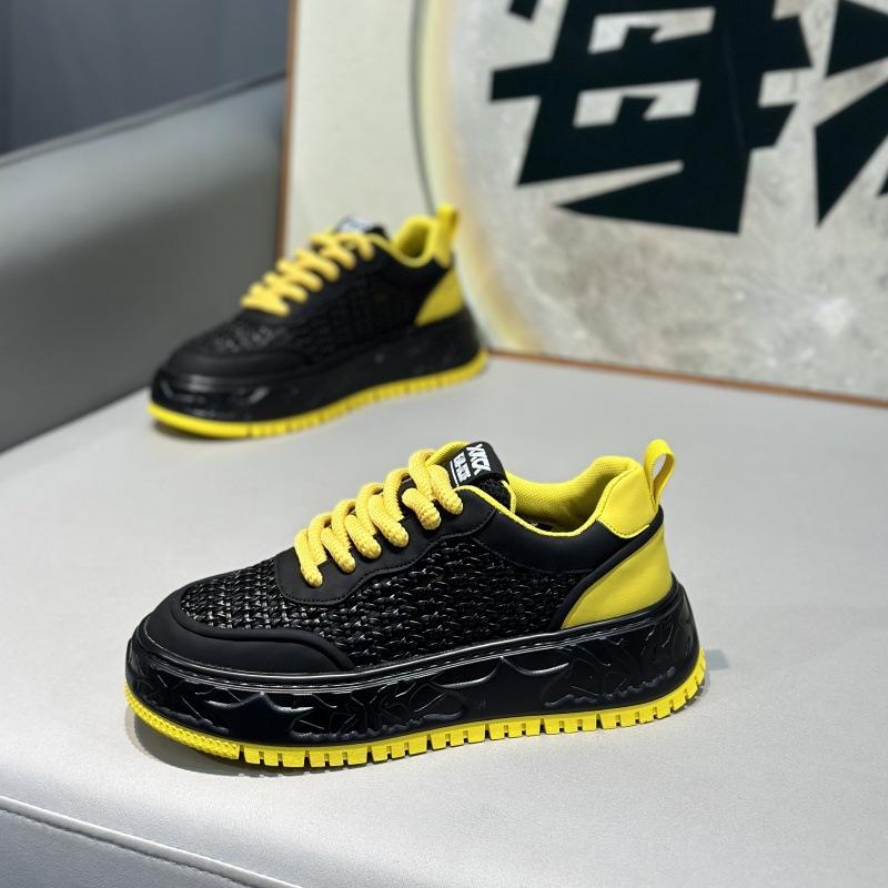 Summer new low-top woven breathable and comfortable casual soft-soled lace-up shoes bm