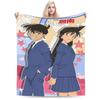 Shinichi Und Ran Flannel Blankets Winter Soft Warm Throw Blanket for Children Outdoor Pattern Bedspread Sofa Bed Cover