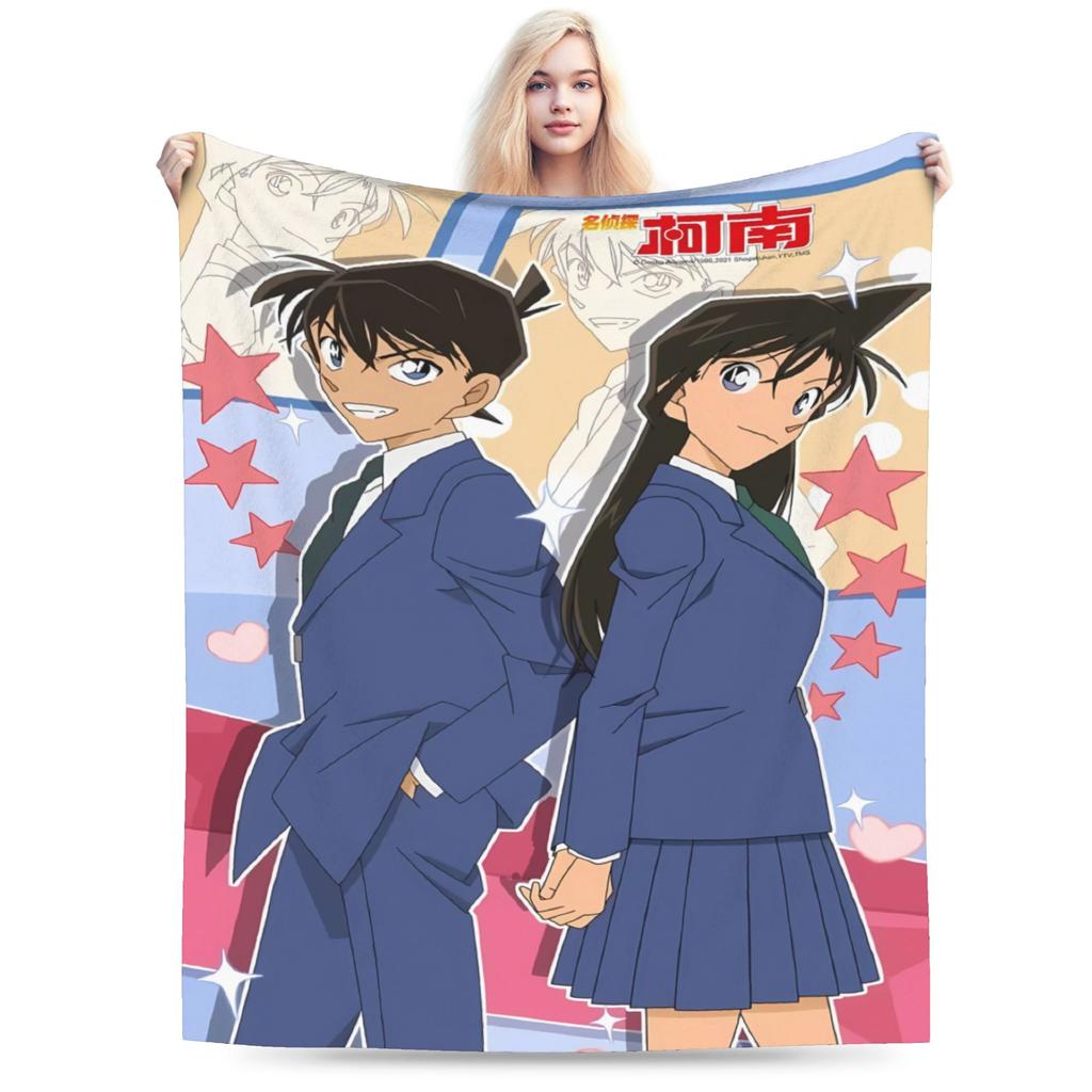 Shinichi Und Ran Flannel Blankets Winter Soft Warm Throw Blanket For Children Outdoor Pattern Bedspread Sofa Bed Cover