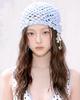 Ideunbin Pearl Blueberry Charm Handmade Crochet Beanie - Denim Blue