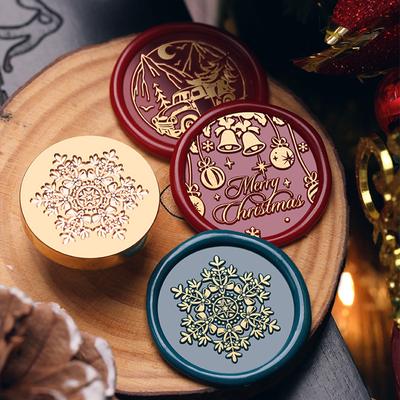Für Weihnachten Schneeflocke Schneemann Siegelwachsstempel DIY Scrapbooking Wachssiegelstempel Bastelbedarf Neujahr Weihnachten DIY Geschenk