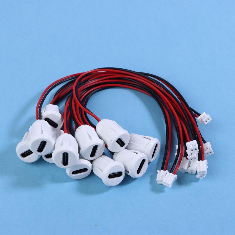 2/5/10PCS USB-C Connector Type-C Female Chassis 2 Pin Type-C Female Socket Connector Waterproof Jack Female Charging Port 3A