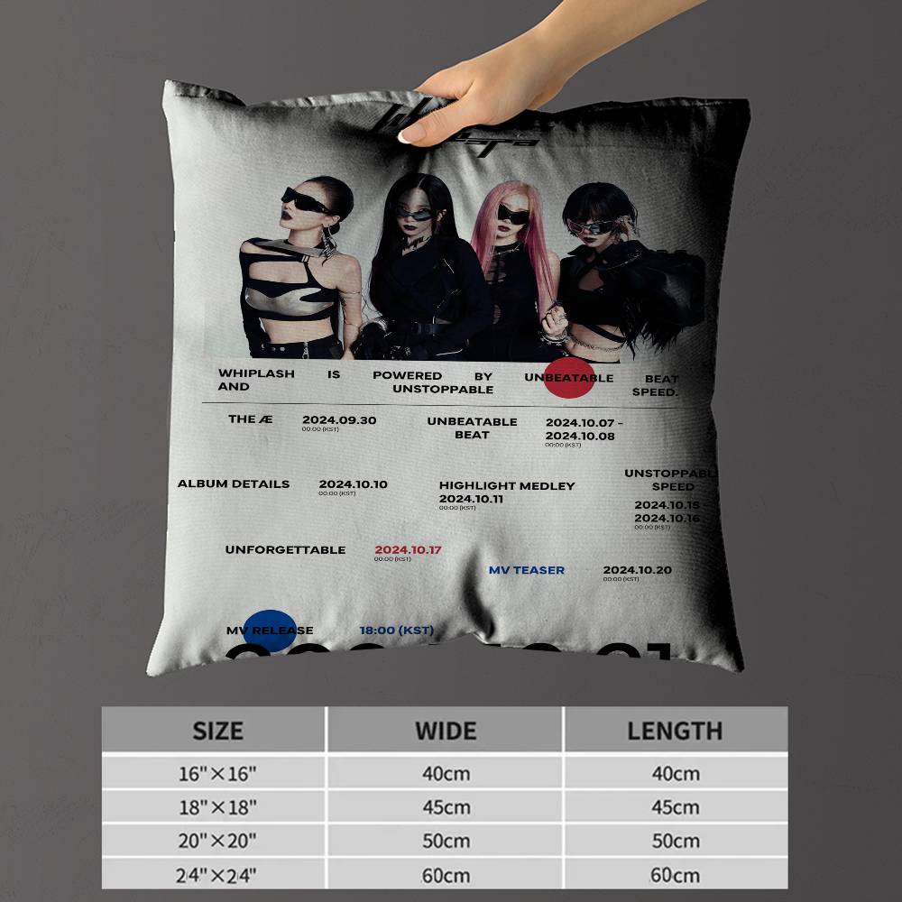 Kpop Style A-Aespa Personalized Pillow Dust Cover Bedroom Kids Party Decoration Pillowcase Birthday Children Gift
