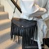Vintage high-end envelope bag women's bag 2025 new fashion fringed small square bag large capacity shoulder messenger bag tide
