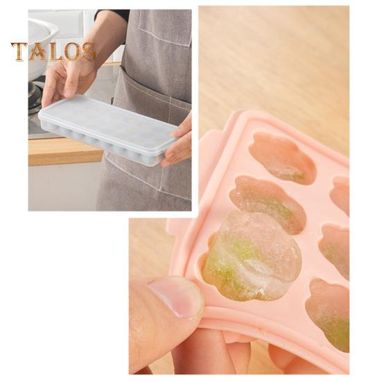Ice Grid Mould Heart-shaped Ice Lattice Mold with Lid Stackable Easy To Remove Food Grade Silicone Tray Ice Cube Maker
