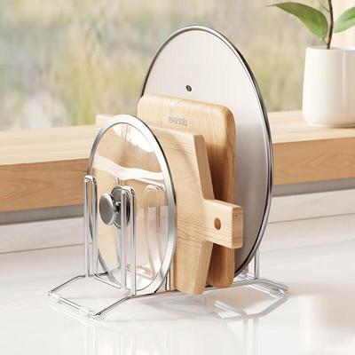 Arbeitsplatten-Schneidebrett und Topfdeckelhalter aus Edelstahl 304