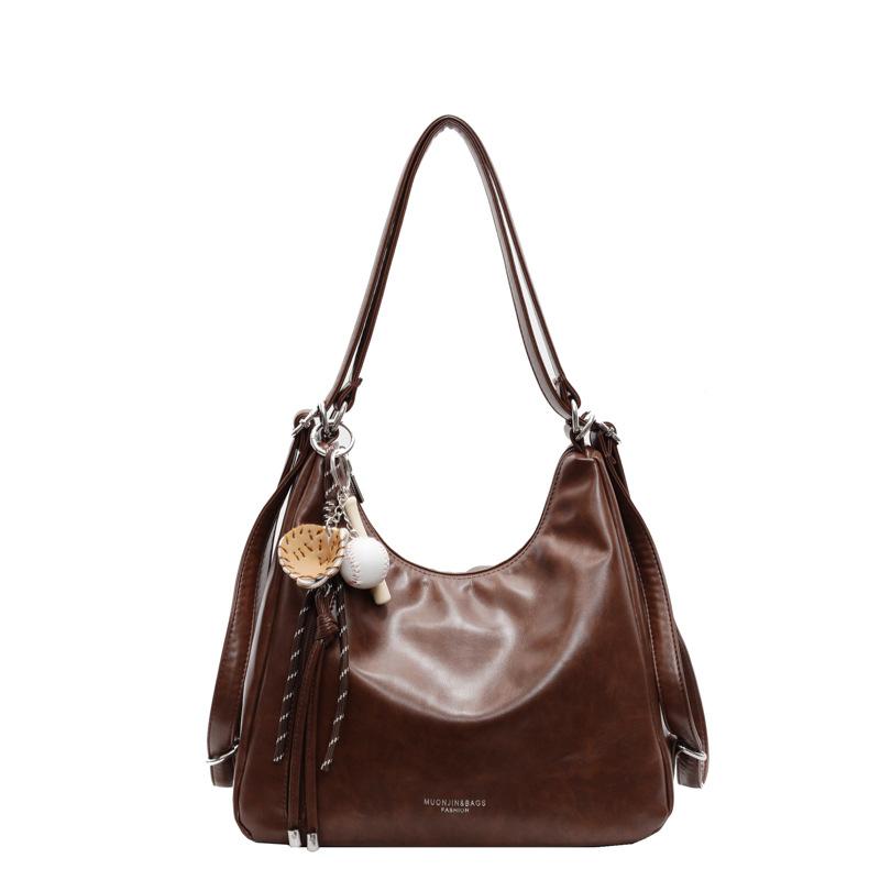Autumn and Winter Plaid Large-capacity Bag Women's 2025 New Retro Tote Bag Versatile Shoulder Backpack