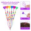 WTEMPO Non-pulling Hair and Non-damaging Hair Braiding Tools Kit Heart Shaped Design Hair Braiding Supplies Beaded Hair Braiding Materials Set
