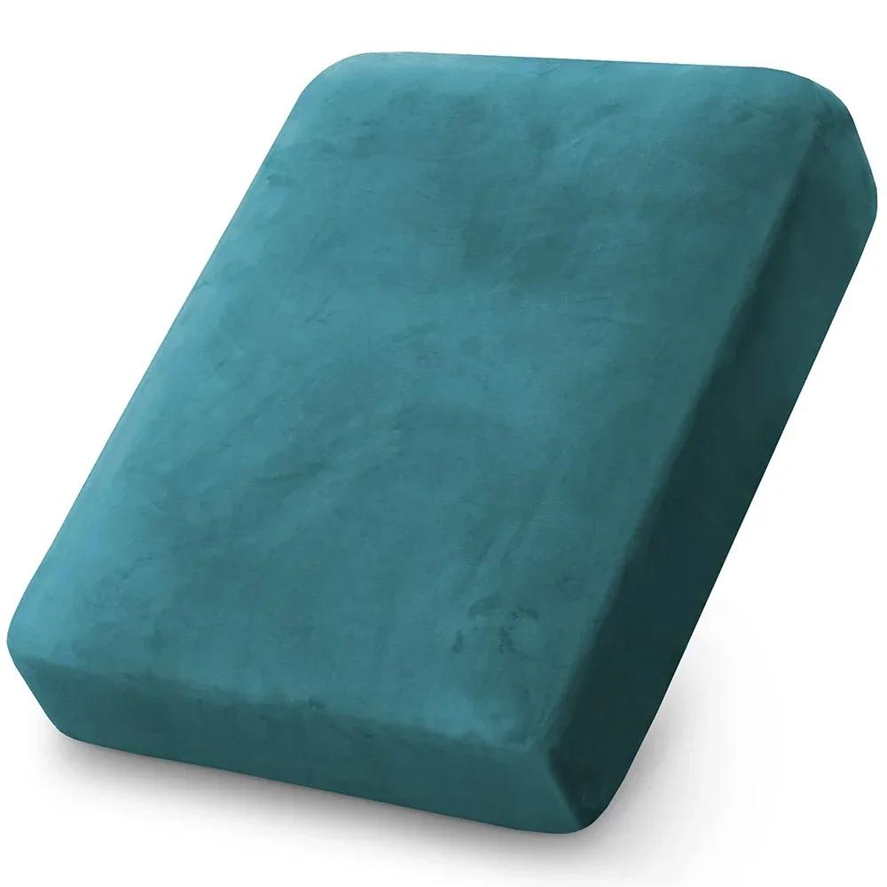 Soft Velvet Sofa Covers Elastic Couch Slipcovers Luxury Plain Living Room Chaise Lounge Case Pet-Friendly Removable Warm