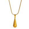 Sophisticated Water Drop Pendant Necklace - Stainless Steel Luxury for Women