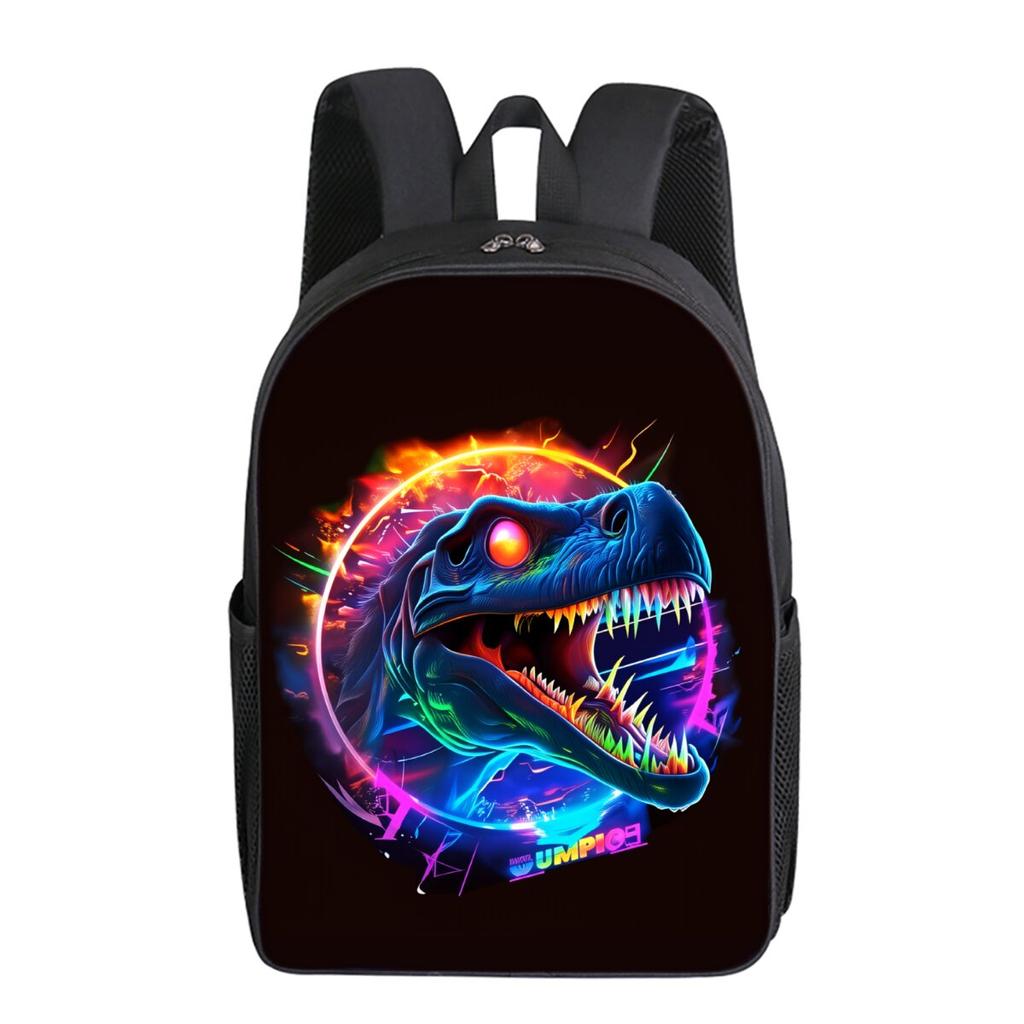Simple Style Dinosaur Print Single Layer Backpack for Boys/Girls Children Best Gifts 2D Flat Cartoon School Bags