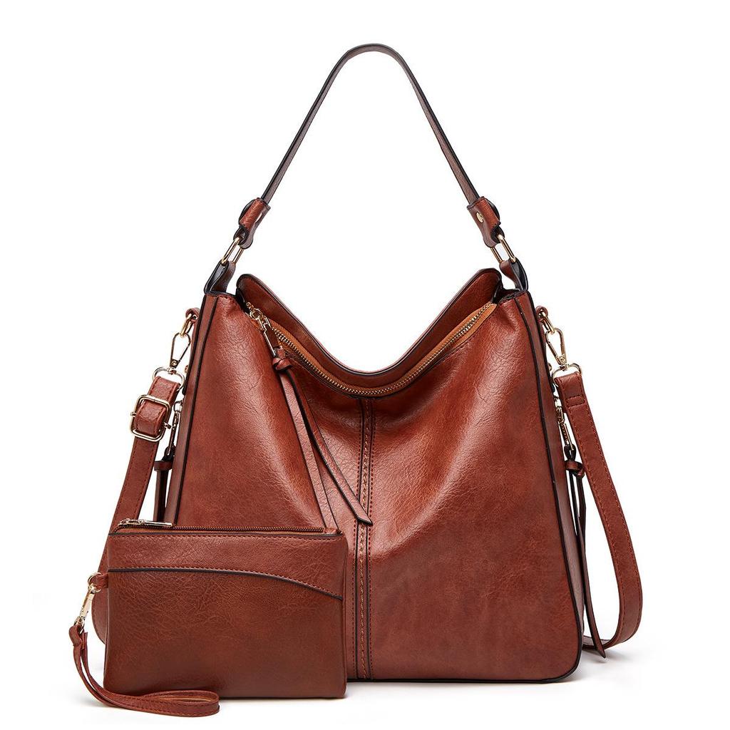 2022 Women's PU Handbag Set: European & American Style Crossbody and Shoulder Bag Trio