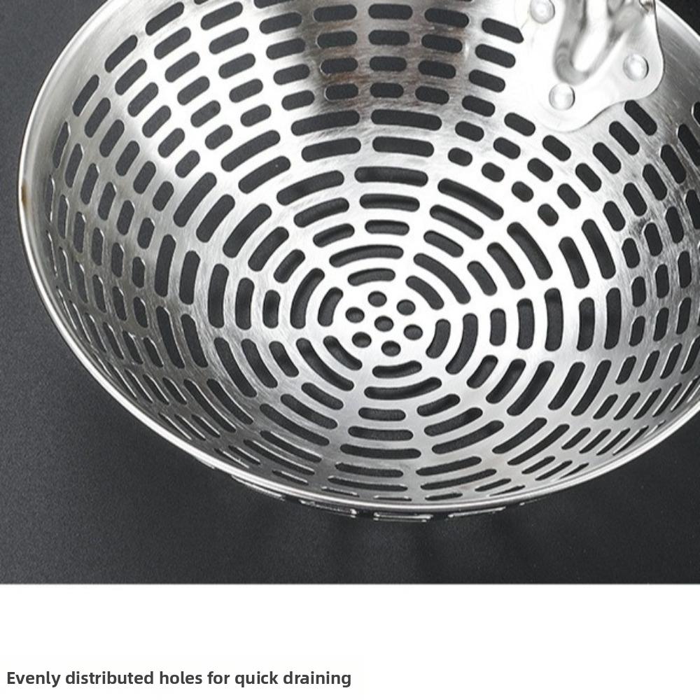 Anti-scald Stainless Steel Colander Heat-Resistant Kitchen Strainer  Oil Frying