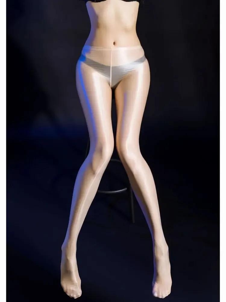 

Sexy Glossy Shiny Close Open Crotch Pantyhose Tights Hot Transparent Leggings Collant Club Dance Lingerie Women S Fashion Ootd M(45-65kg)