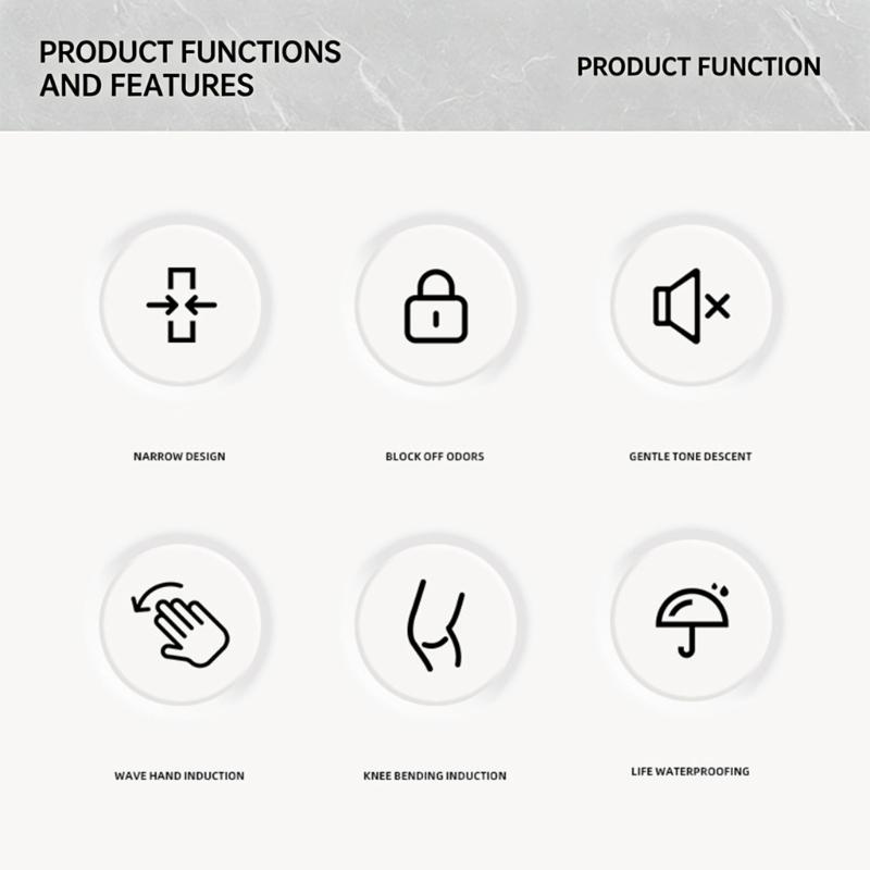 Pattumiera a Sensore Automatico da Parete per Bagno Cucina Chiusura Silenziosa Montaggio a Parete Plastica