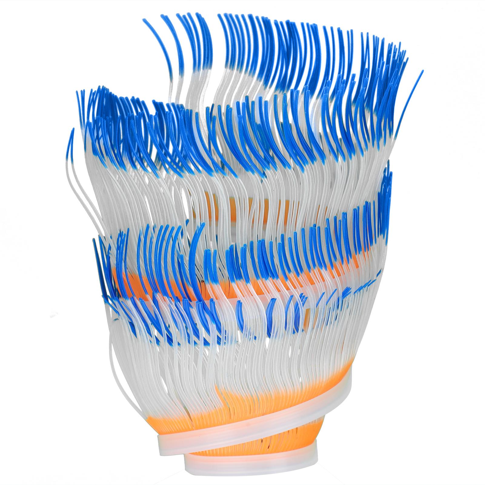 Искусственный Анемон Коралл Силиконовое Моделирование Водное Растение Аквариум Декорация Аквариум для Рыб М синий