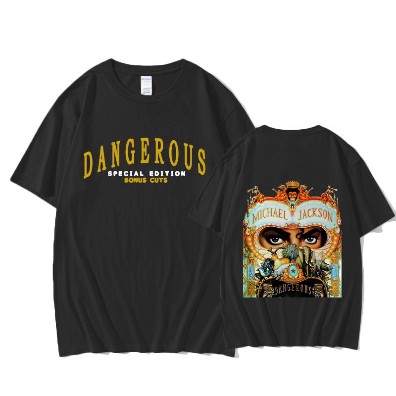 Michael Jackson Style Aldult  Quality 2025 Unisex Camisetas Aldult Vintage Fashion Graphic Printing Tees Comfortable Female/Male Tops