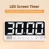Temporizador LED Cuenta Regresiva Pantalla Grande 99h 59m 6 Volúmenes de Alarma 3 Memorias Carga Tipo-C