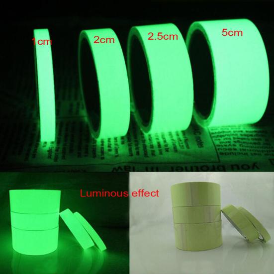 10m Self Adhesive Luminous Photoluminescent Tape Glow In Dark Home Warning Decor