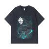 275 GSM Washed T-shirts 100% Cotton Kaiju No 8 V8 Kafka Print Unisex Heavy Cotton T Shirt