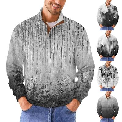 Men's Retro Casual Gradient Printed Sweatshirt