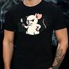 T-Shirt Men Dangerous Cartoon Mouse Motif Cotton Size S To 5XL