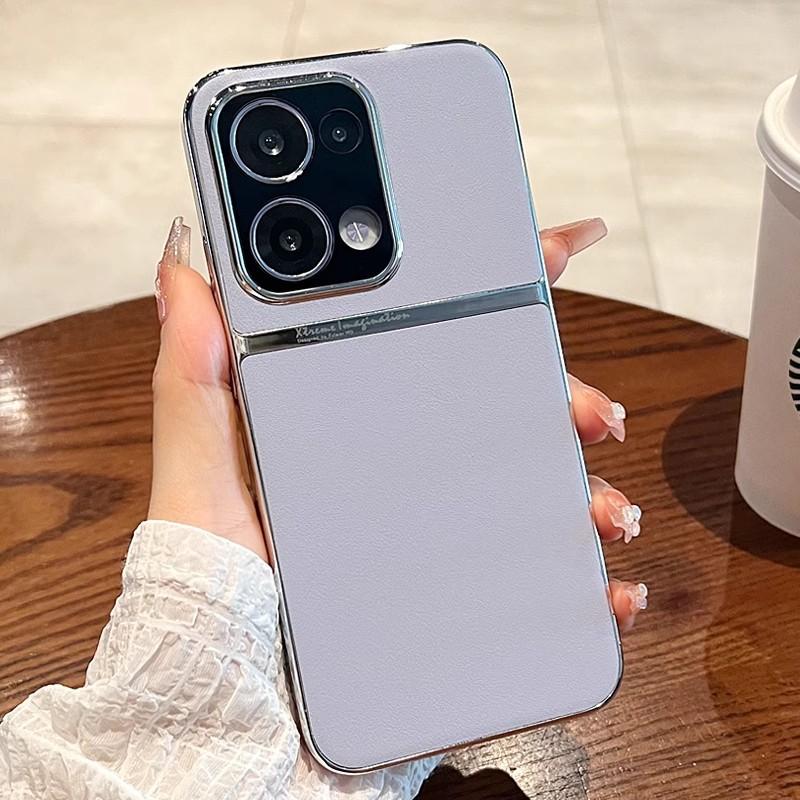 The OPPOReno13pro Phone Case Sets Sail with A Leather-textured Reno12 High-end FindX8P Electroplated Protective Case