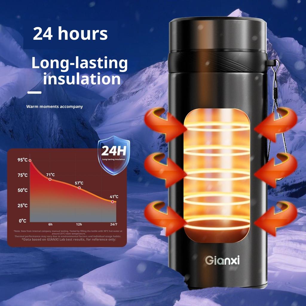 Gianxi New Men'S Car Cup Insulated Cup Stainless Steel High End Water Cup Outdoor Sports Tea Separation Tea Cup Business