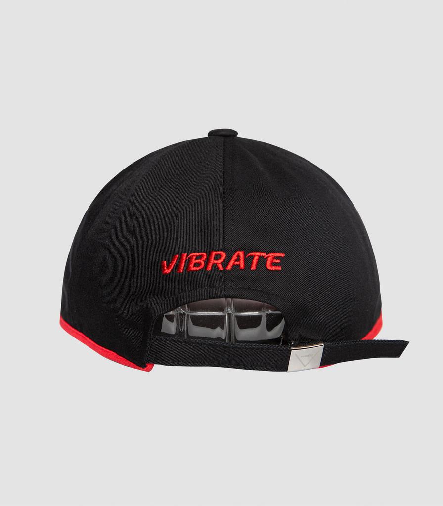 VIBRATE Round Patch Hand Logo Ball Cap (Black)