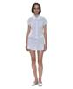 Partimento Woman Pwc Cotton Lace Trim Gored Mini Skirt_Sky