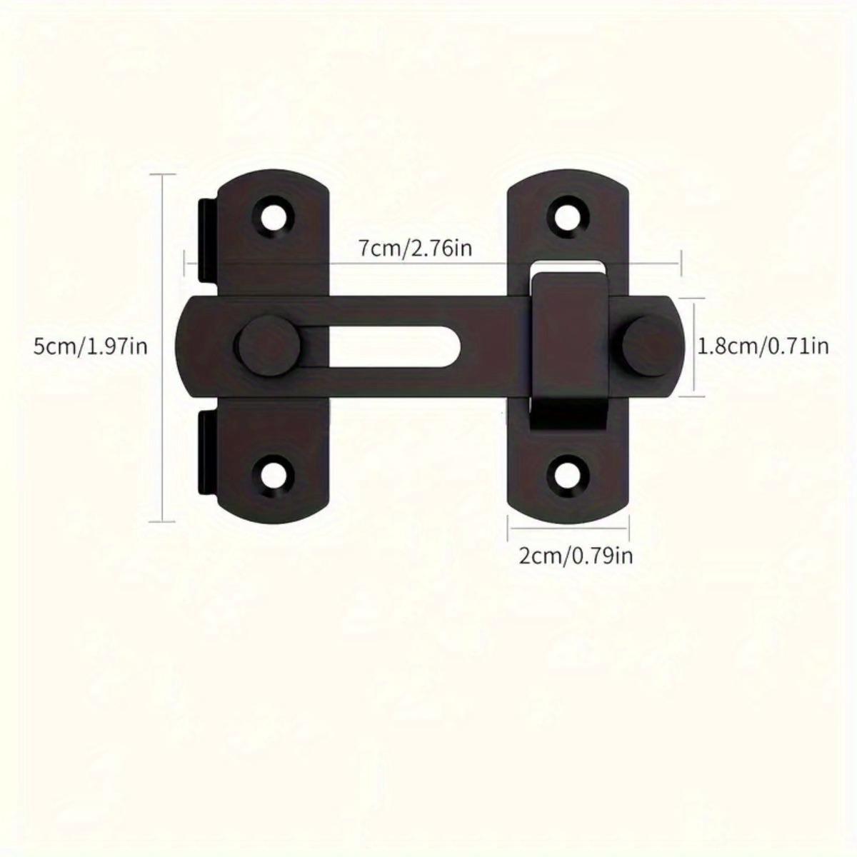 

Замок для раздвижной двери фермерского дома из нержавеющей стали коммерческого класса - поворот на 180 градусов, незаряженный, прочный - Безопасность дома и усилители безопасности, 1pcs чёрный