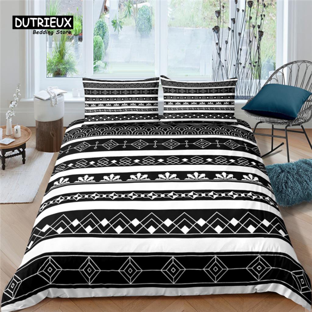 Home Living Luxury Bohemian Style Print 2/3Pcs Duvet Cover Set Pillowcase Queen Size and King Size Kid Bedding Set EU/US/AU Size
