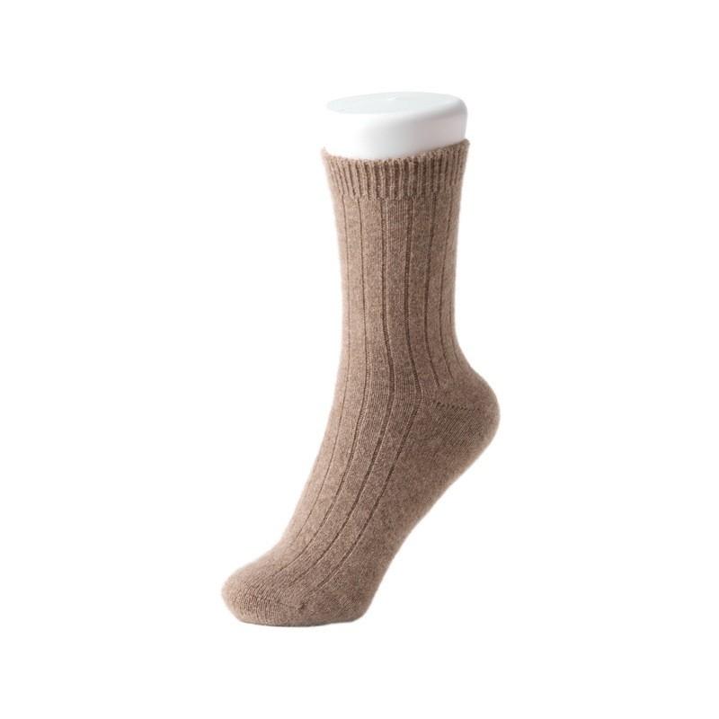 Pure Cashmere Mid Calf Socks Men Women Solid Color Casual Soft Warm Fall Winter