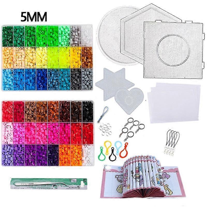 Fuse Beads 48 Colors Adults Hama Beads Complete Kit Puzzle Toys 24/48 Colors 5mm Ironing Beads Bead