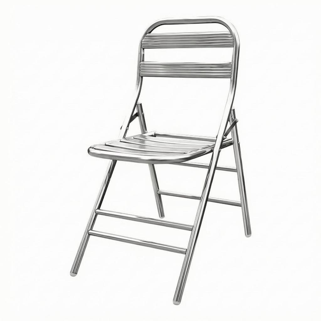 Stainless Steel Folding Chair Portable Seating Long-Lasting for Dining