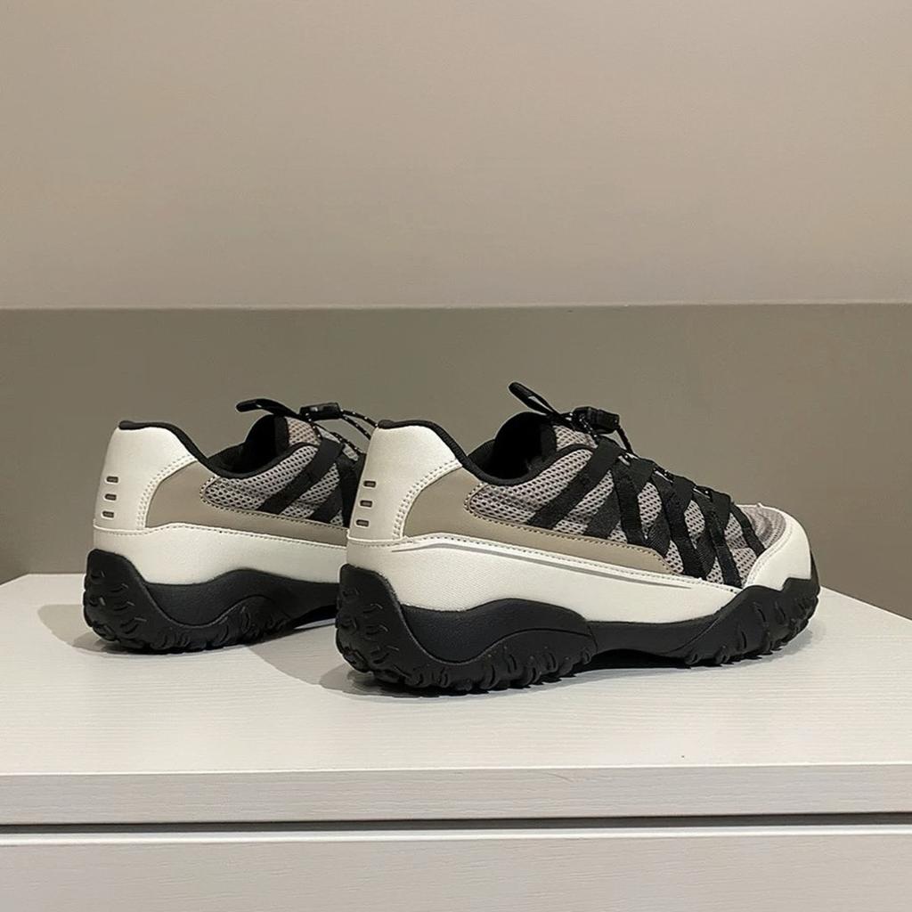 Cowhide version~ Han Suxi has the same platform casual sports shoes, women's mountaineering muffin shoes, ballet style ribbon dad shoes.