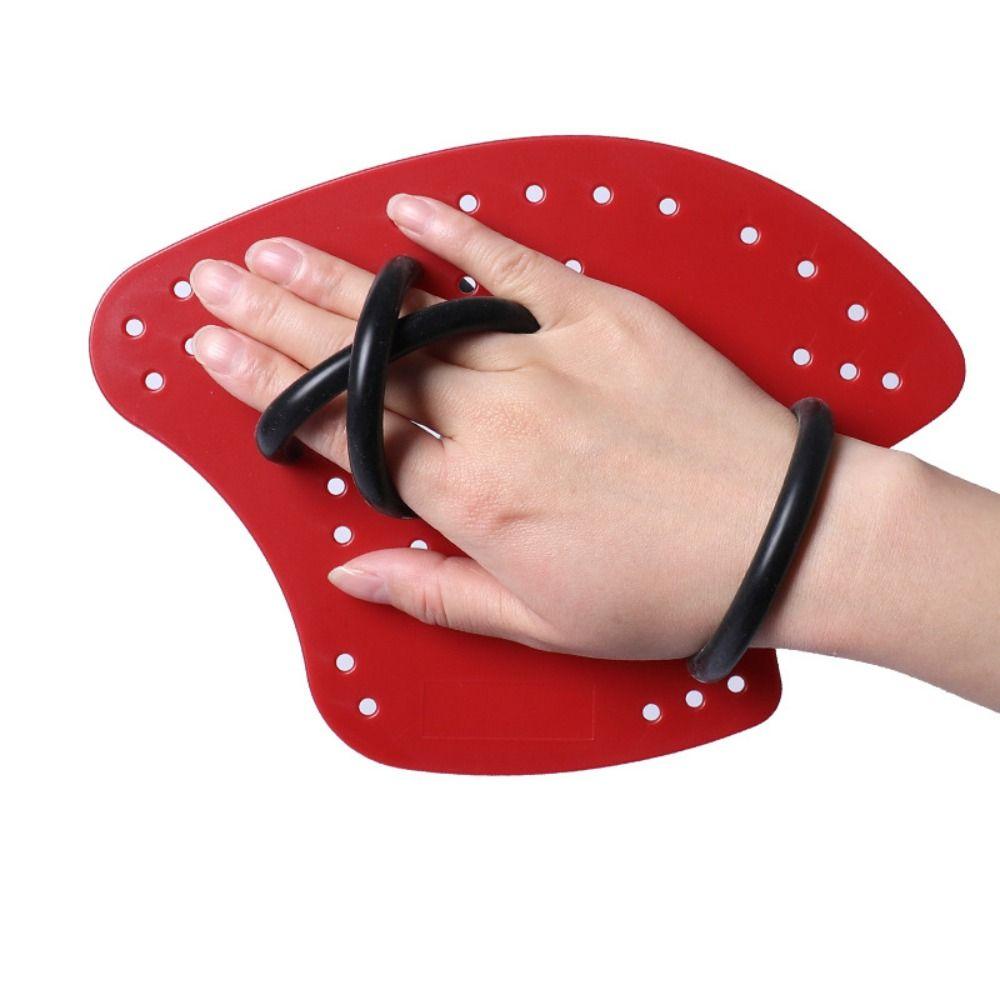

Accessory Hand Webbed Swim Paddles Hand Diving Palm Girdles Correction Hand Fins Swimming Paddles red-S